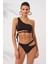 Iconic Tek Omuz Bağlamalı Bikini Takım Siyah 231227 1