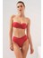 Clarke Balenli Kaplı Straplez Bikini Takım Kırmızı 231231 1