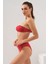 Clarke Balenli Kaplı Straplez Bikini Takım Kırmızı 231231 3
