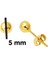 14 Ayar Altın Top Küpe 5 Mm. 4