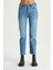 Sydney Açık Mavi Yüksek Bel Patı Düğmeli Slim Straight Jean Pantolon C 4529-046 2