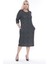 Jakarlı Cepli Kışlık Büyük Beden Elbise 30A-2278 1