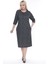 Jakarlı Cepli Kışlık Büyük Beden Elbise 30A-2278 2