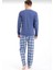 Erkek Baskılı Pijama Takımı Uzun Kollu Erkek Pijama Takımı 3