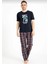 Erkek Baskılı Pijama Takımı Kısa Kollu 2