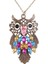 Dg Kadın Retro Tarzı Çok Renkli Taklidi Baykuş Kazak Zincir Kolye (Yurt Dışından) 4