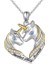 Glitter Unicorn Mektubu Baskılı Charm Zincir Kadın Için Aile Kolye (Yurt Dışından) 1