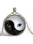 Tai Chi Yin ve Yang Kedi Yüz Unisex Kadın Erkek Taş Kazak Kolye (Yurt Dışından) 2