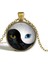 Tai Chi Yin ve Yang Kedi Yüz Unisex Kadın Erkek Taş Kazak Kolye (Yurt Dışından) 5
