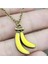 Wyısywg 1 Adet Metal Zincir Erkek Moda Emaye Muz 26X14MM Kolye (Yurt Dışından) 4