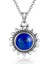 Gümüş Kaplama Kadınlar Için Doğal Mavi Lapis Lazuli Nişan Partisi Kolye (Yurt Dışından) 1