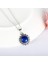 Gümüş Kaplama Kadınlar Için Doğal Mavi Lapis Lazuli Nişan Partisi Kolye (Yurt Dışından) 5