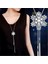Gelin Nişan Kristal Rhinestone Kar Tanesi Kadın Düğün Güzel Takı Kolye (Yurt Dışından) 1