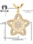 Huaqı Blingbling Beş Köşeli Yıldız Trendy Kız Takı Oymak Pentagram Kolye (Yurt Dışından) 3