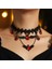 Collares Cadılar Bayramı Dantel Gerdanlık Yarasa Kristal Chokers ve Bildirimi Takı Kolye (Yurt Dışından) 1