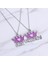 Crown Girlfriends 2ADET / Set Mor Takı Çocuklar Için Kolye (Yurt Dışından) 2