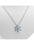 Kadın Takı Mavi Kristal Kar Tanesi Desen Chokers Link Zinciri Kolye (Yurt Dışından) 2