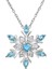 Kadın Takı Mavi Kristal Kar Tanesi Desen Chokers Link Zinciri Kolye (Yurt Dışından) 3