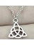 Wyısywg 1 Adet Metal Zincir Vintage El Yapımı Triquetra Sembolü 16X14MM Kolye (Yurt Dışından) 4