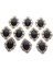 10X Rhinestone Cabochons Düz Sırt Sızıntıları Düğün/telefon/dikiş Dekoru Siyah 30X25MM (Yurt Dışından) 1