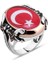 Mineli Ay-Yıldız Yanları Kılıçlı Erkek Yüzük 1