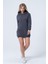 Füme Uzun Sweatshirt Elbise Tunik Uzun Kollu Yandan Cepli 1