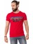 CT721 Renkli Taşlı Kırmızı Basic Tişört 1
