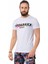 CT712 Nakışlı Yazı Beyaz Basic Tişört 2