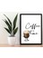 Coffee Siyah Çerçerve Görünümlü Duvar Tablosu Retro Ahşap Poster 1