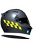 Floresan Sarı Damalı Kask Motosiklet Sticker Takımı Çınar Extreme 1
