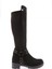 607 Kadın Bilek Tokalı Zincir Detaylı Arkası Stretch Knee High Flats Çizme 1
