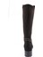 607 Kadın Bilek Tokalı Zincir Detaylı Arkası Stretch Knee High Flats Çizme 4