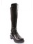 607-22K Kadin Bilek Tokali Zincir Detayli Arkasi Stretch Knee High Flats Çizme 2
