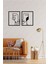 2li Kadın Erkek Yüzü Minimalist Ahşap Tablo 2