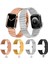 Apple Watch 7 45 mm Için Düz Bakla Desenli Metal Krd-79 Kordon-Kayış 2