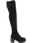 2100 Kadin Strech Knee High Topuklu Çizme 1