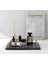 Lux & Marble Black Piazza - Siyah Mermer Pirinç Kulplu Tepsi 4