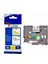 Brother P-Touch TZE-S231 12MM x 8m Güçlü Yapışkanlı Beyaz Üzerine Siyah Muadil Laminasyon Etiket Şeridi 1