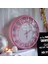 Pembe Beyaz Mutfak Ofis Salon Otel Duvar Saati Plastik 40 cm K9 3