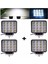 4 Adet 12V-24V Uyumlu 48W Off Road Sis Farı Sis Lambası 16 LED Kare Çalışma Lambası Su Geç 1