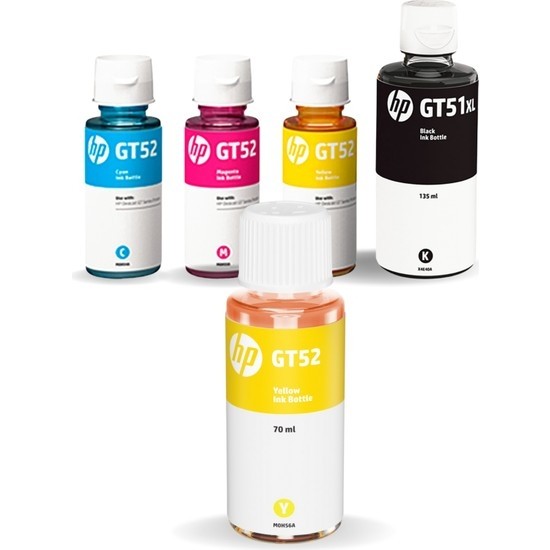 HP GT51XL Deskjet GT5811 Orjinal 4 Renk Mürekkep Seti + 1 Fiyatı