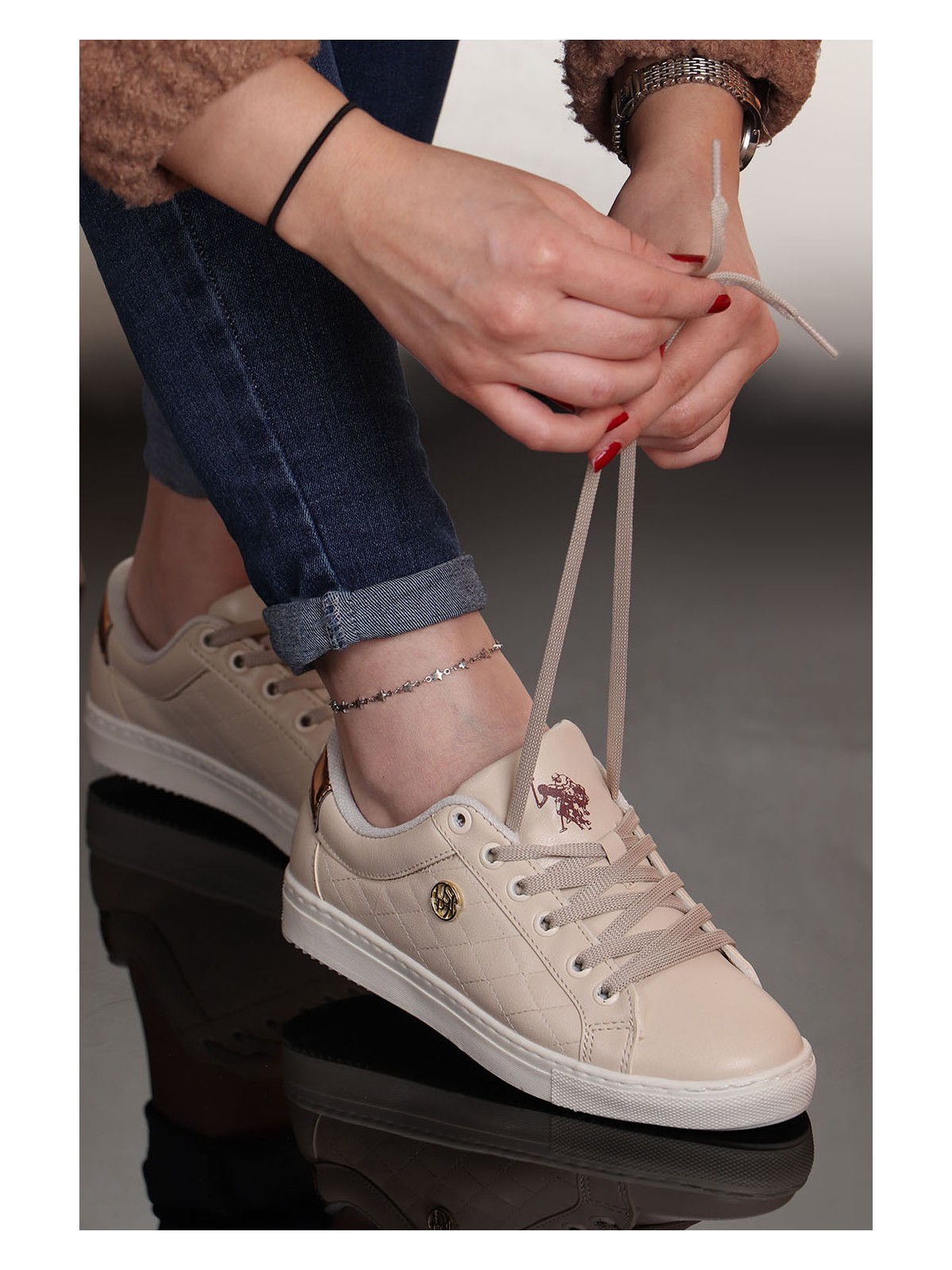 U.S. Polo Assn. Tiggy Cilt Rahat Taban Kadın Sneaker