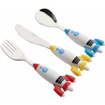 Porland Mini Rocket Çocuk Çatal Kaşık Bıçak Takımı 3 Parça