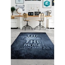Homshtag Koyu Renkli Halı Modern Gölgeli Ofis Halısı Dijital Baskı Mavi Siyah Home Office Halı