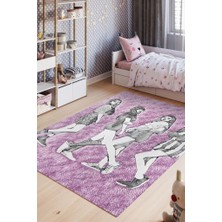 Homshtag J,J,L,R Pamuklu Dokuma Tabanlı Yıkanabilir Dekoratif Halı