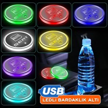 Oto Çizgi Seat Uyumlu Ledli Bardaklık Altı USB Şarjlı Carmaniaks