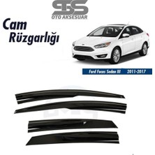 STS Oto Aksesuar Cam Rüzgarlığı Ford Focus 2011-2017 Sedan Mügen Tip Piano Black