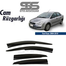 STS Oto Aksesuar Cam Rüzgarlığı Ford Focus 2 2004-2010 Sedan Mügen Tip Piano Black