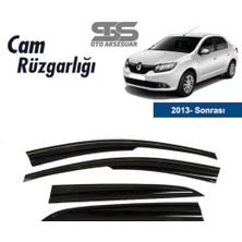 STS Oto Aksesuar Cam Rüzgarlığı Renault Symbol 2013 Sonrası Mügen Tip Piano Black