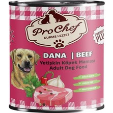 Prochef 12 Adet Premium Plus Yetişkin Köpek Maması 415 gr Dana Etli Konserve Yaş Mama